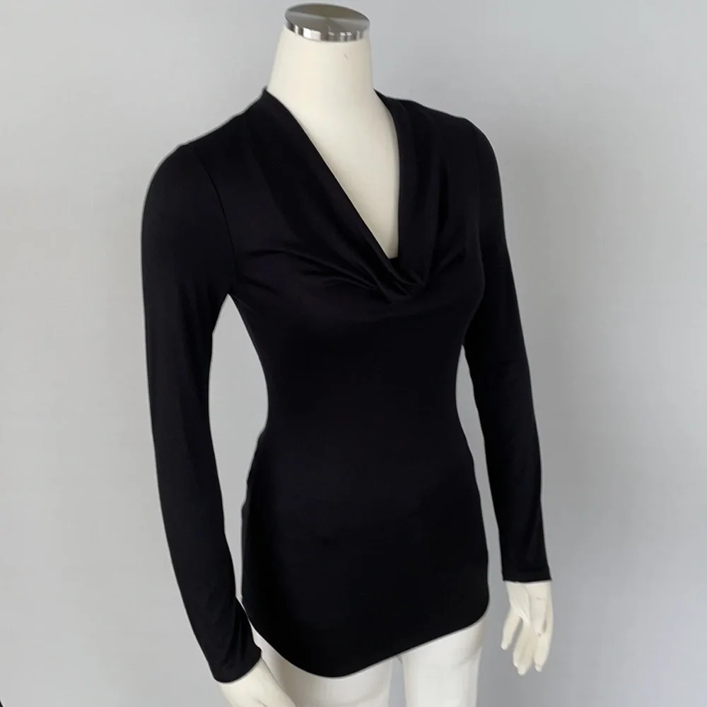 NWT WHBM Draped Neck Jersey Top XXS - Picture 10 of 16